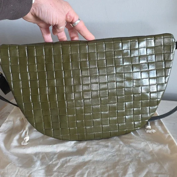 Clare V. Grande Fanny Pack In Army Leather Embossed - Picture 9 of 16